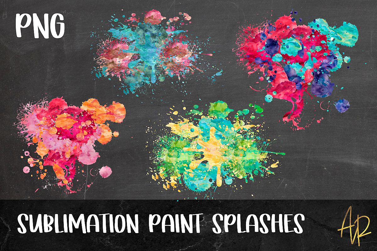 Download Sublimation Background Colour/paint Splashes PNG bundle ...