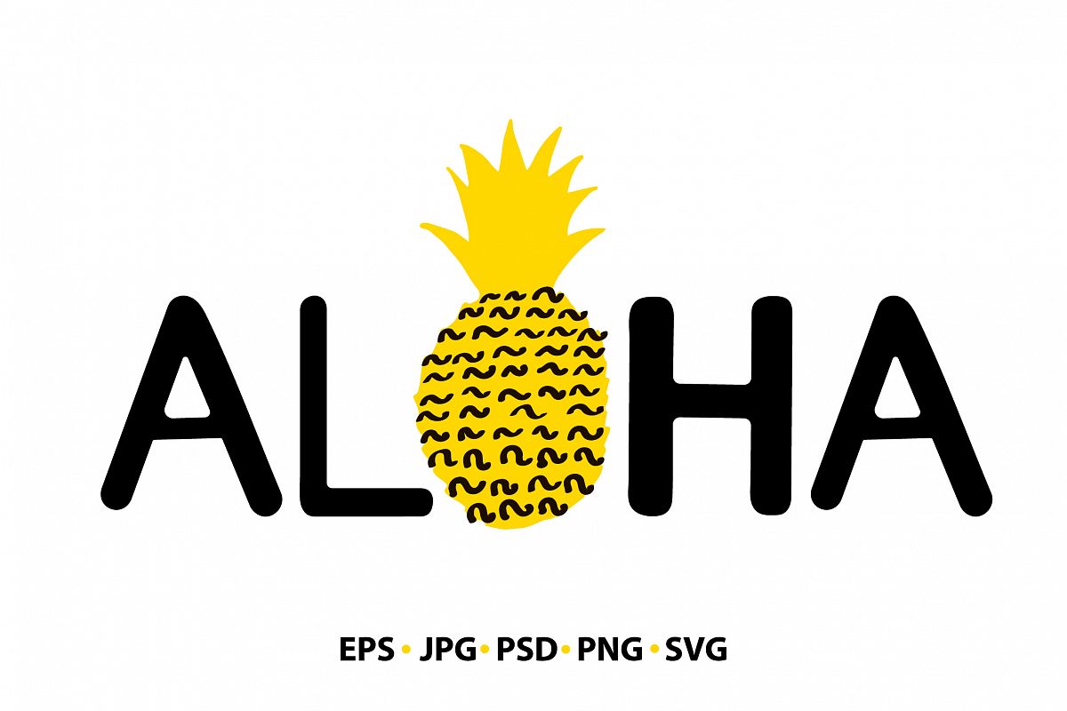 Aloha. Eps, jpg, psd, png, svg example image 1