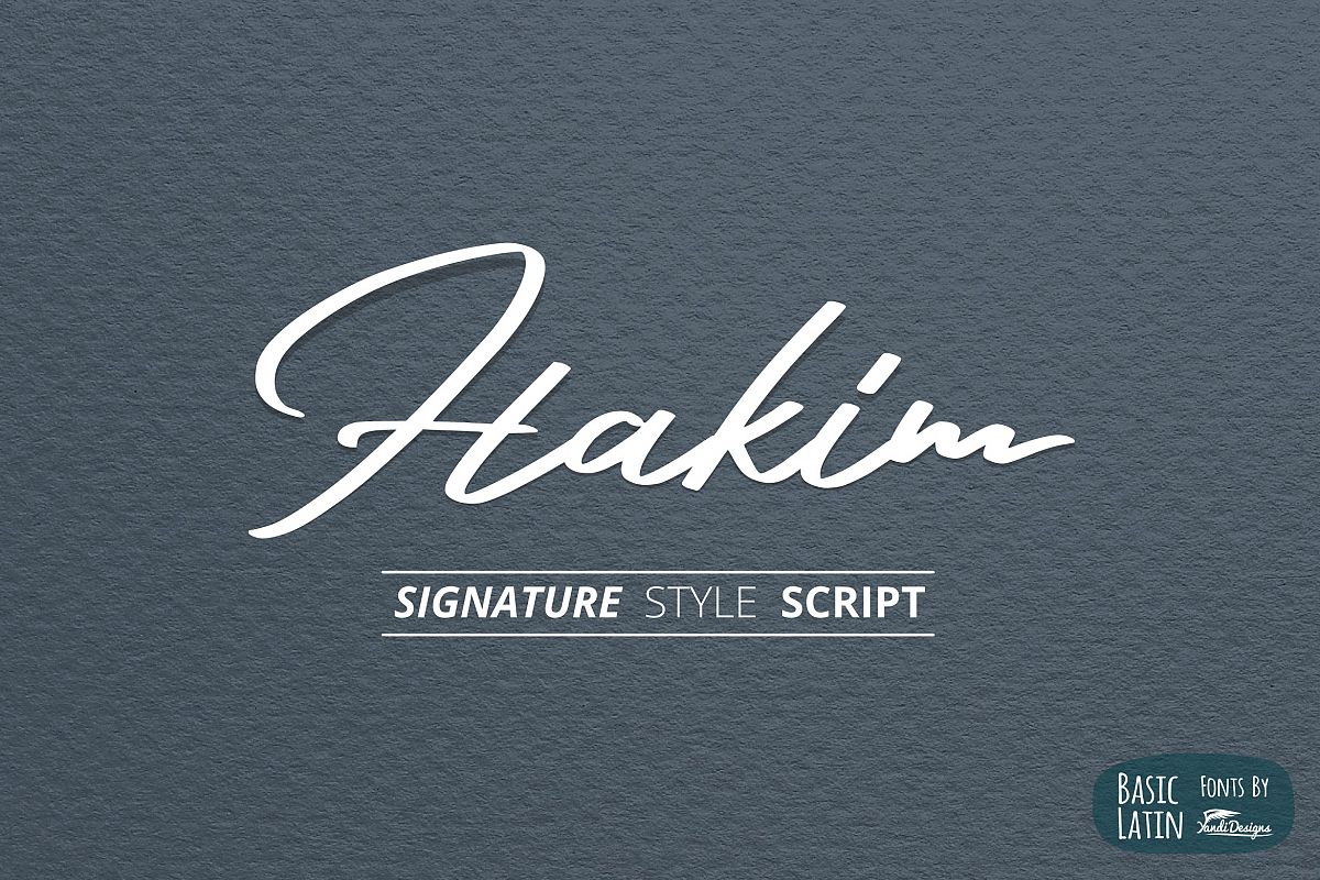 Hakim Signature Font example image 1