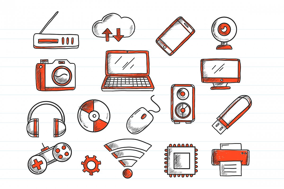 Technology Doodles example image 1