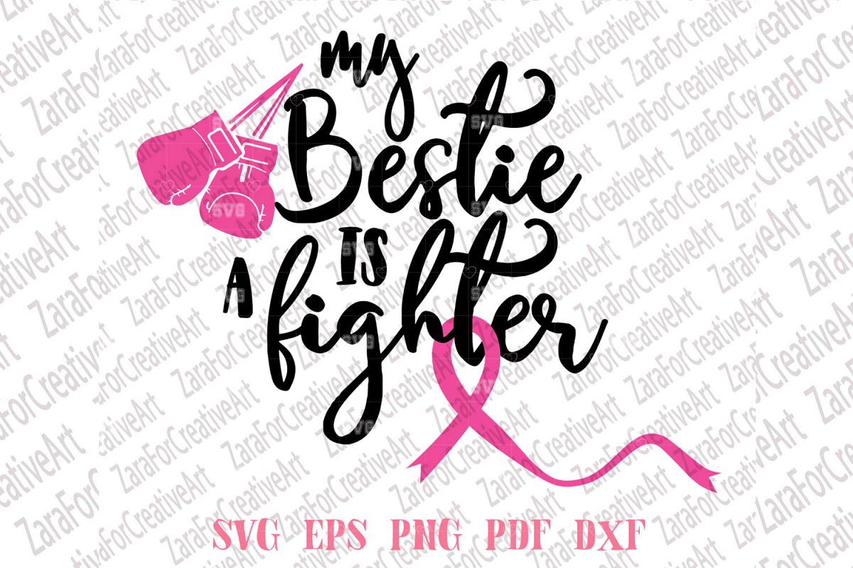 My Bestie Is A Fighter SVG example image 1