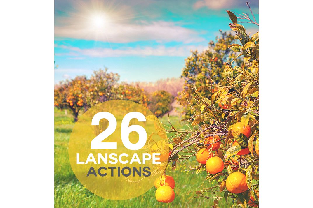 26 Landscape Photoshop Actions Collection (Action for photoshop CS5,CS6,CC) example image 1
