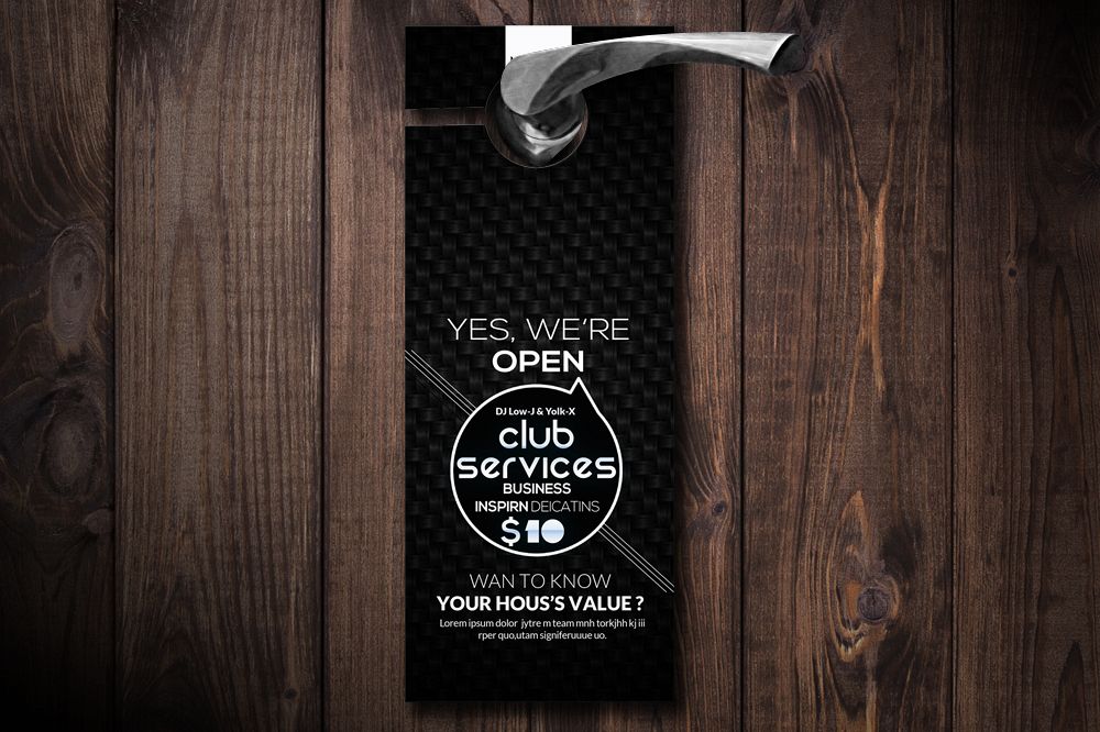 Black Door Hangers example image 1