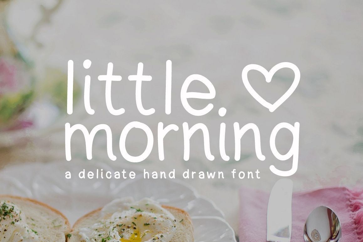 Little Morning Plain Font example image 1