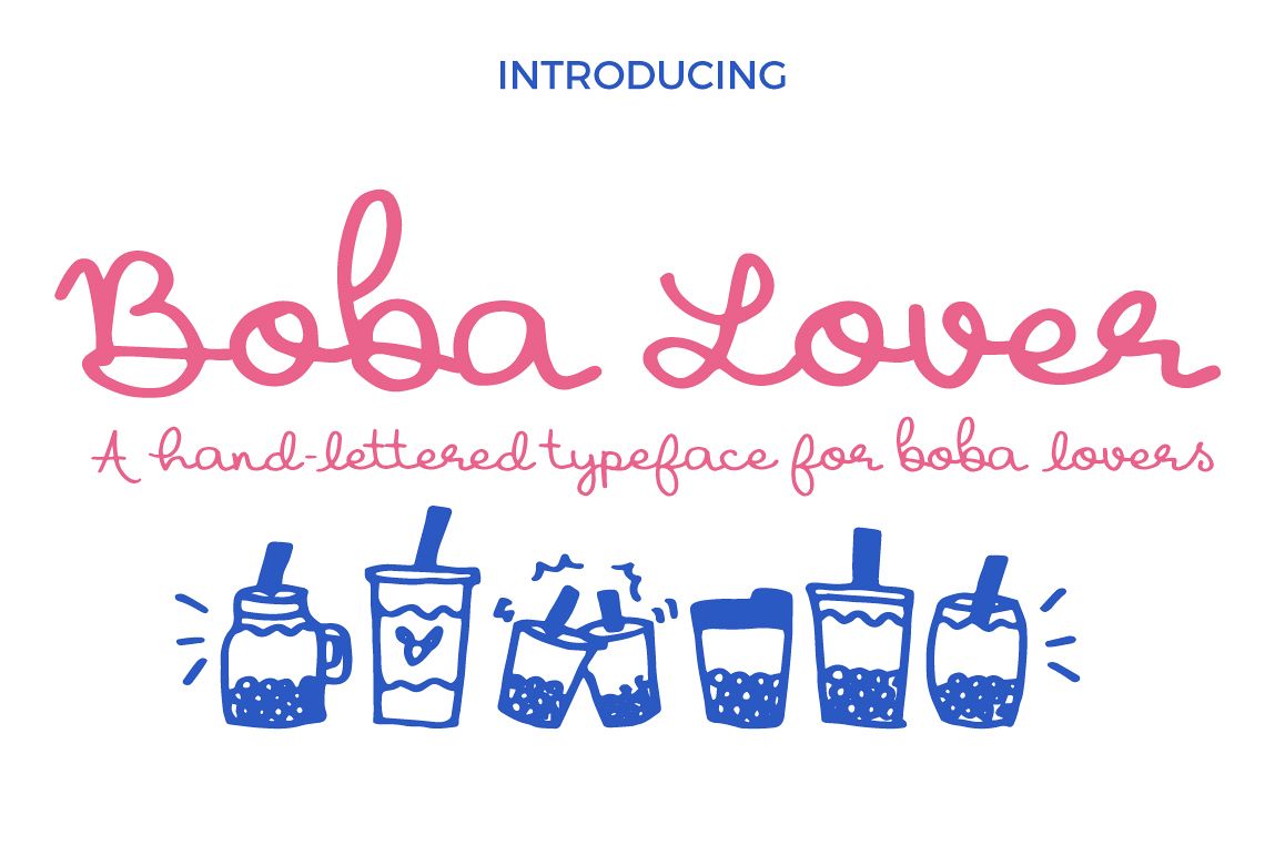 Boba Lover Script Font example image 1