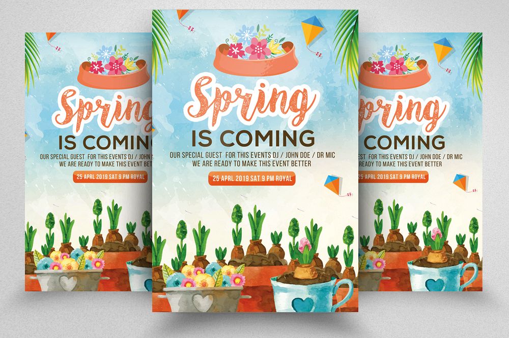 Spring Is Coming Flyer Template example image 1