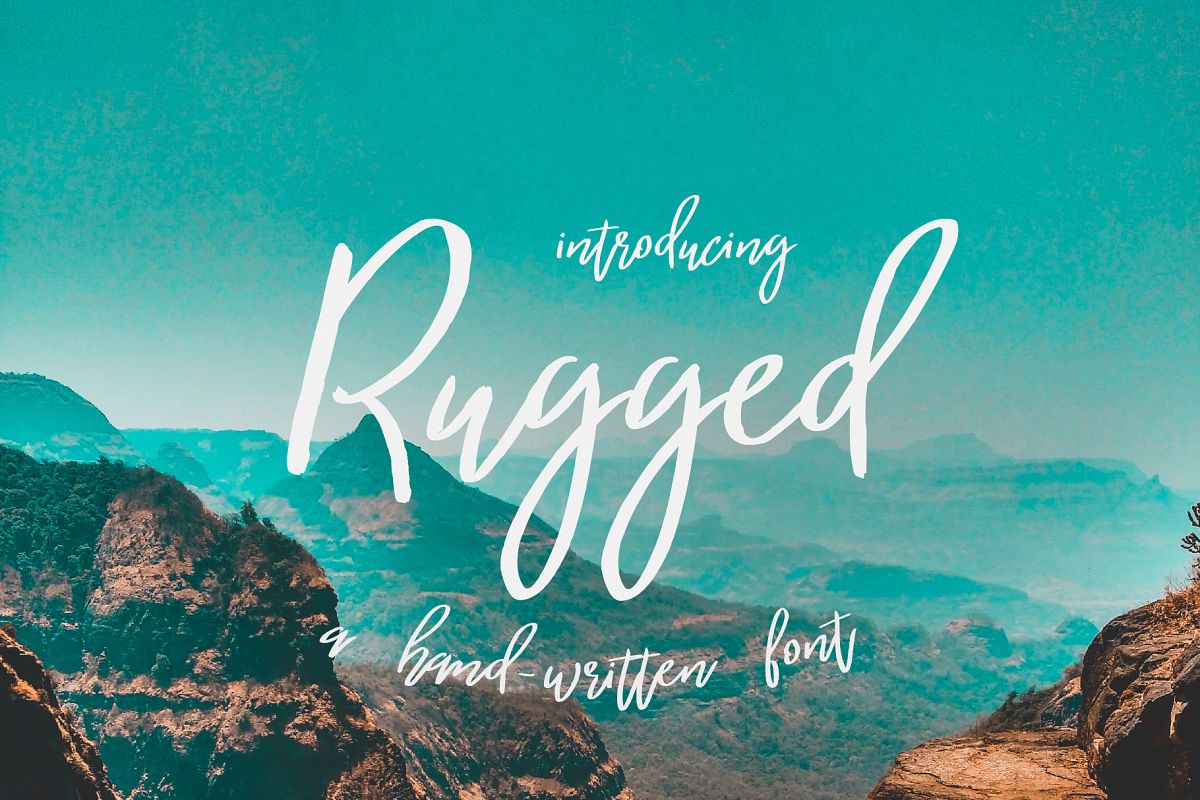 Rugged | a hand-written font example image 1
