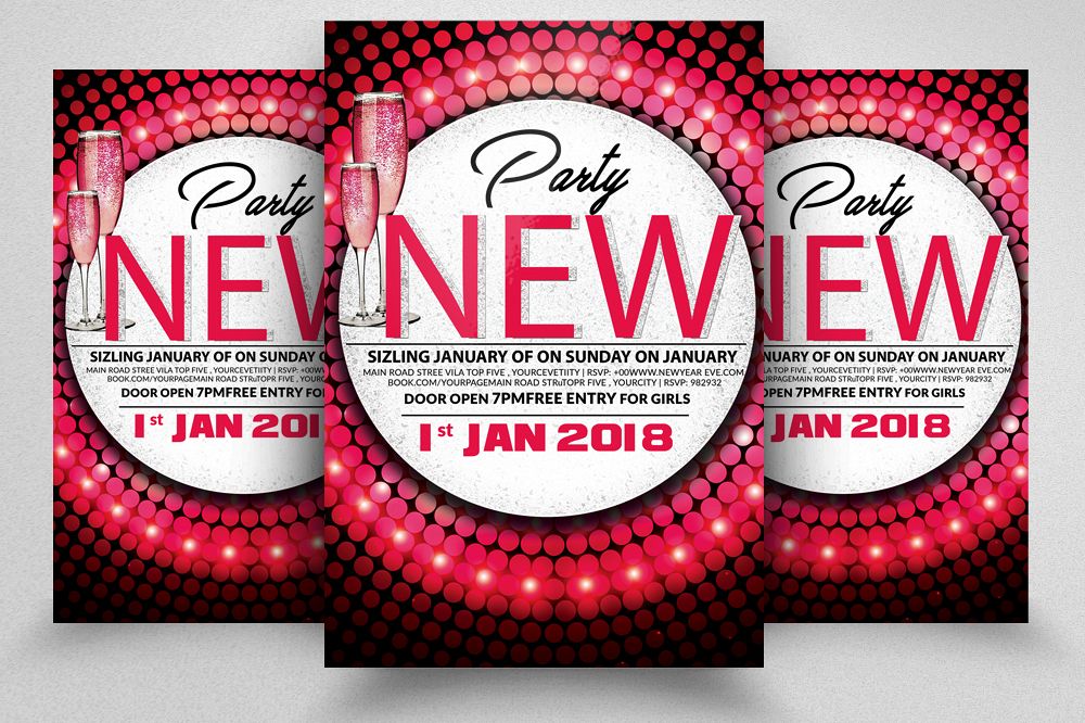 New Year Bash Flyer 2 layouts example image 1