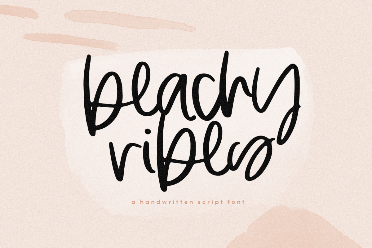 Beachy Vibes - Handwritten Script Font with Extras example image 1