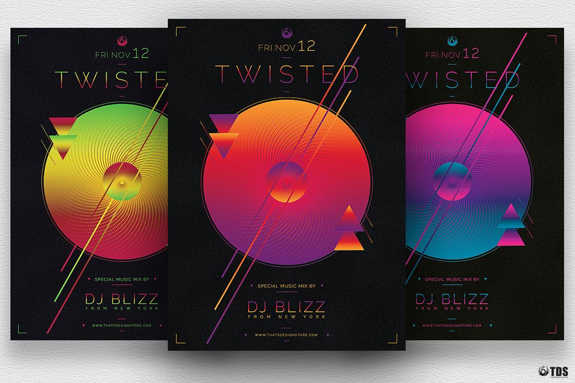 Twisted Session Flyer Template example image 1