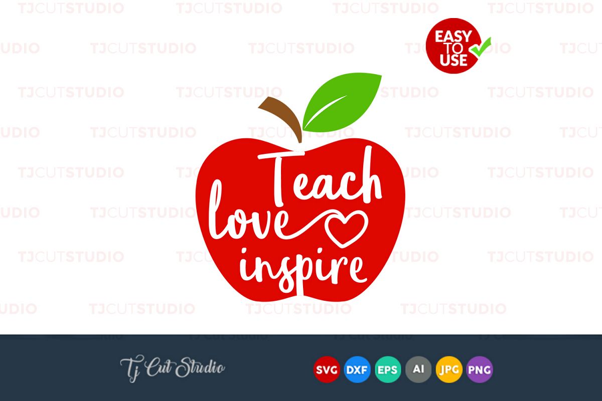 Download Teach love inspire, teacher appreciation, teacher svg, Files for Silhouette Cameo or Cricut ...