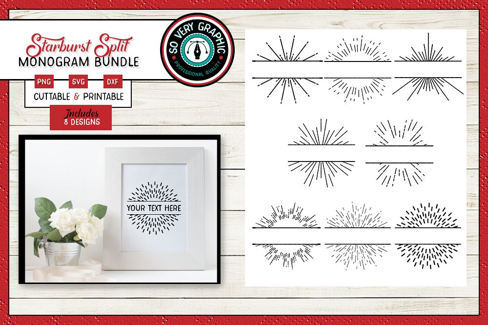 Download Split Starburst Set | 8 Cutting Files | Printable SVG PNG ...