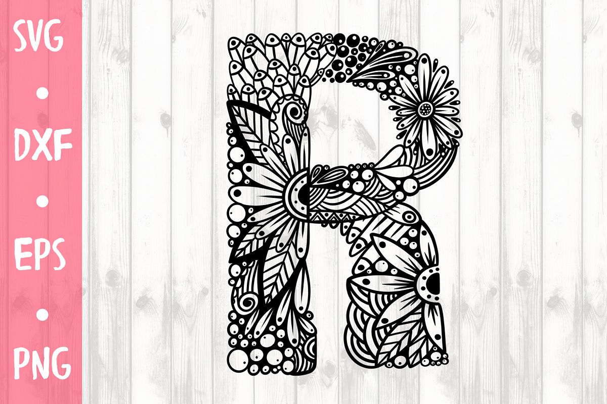 LETTER R SVG CUT FILE example image 1