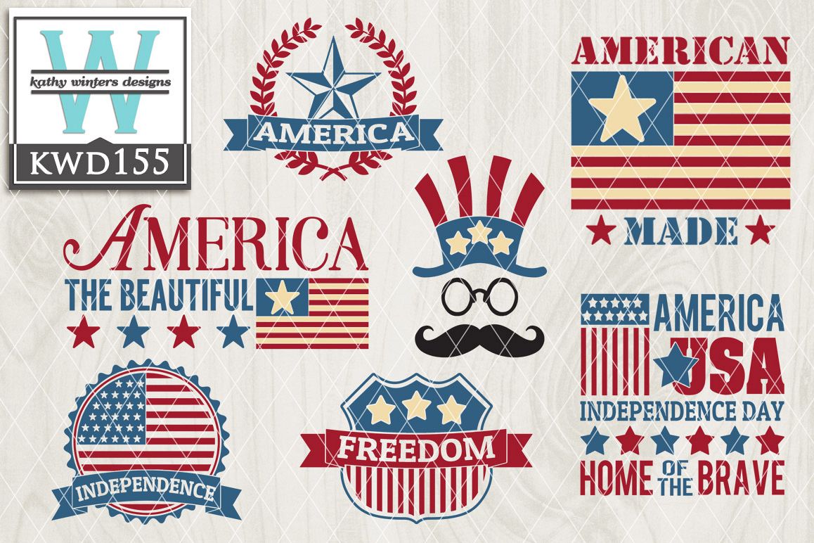 Patriotic Cutting File KWD155 example image 1
