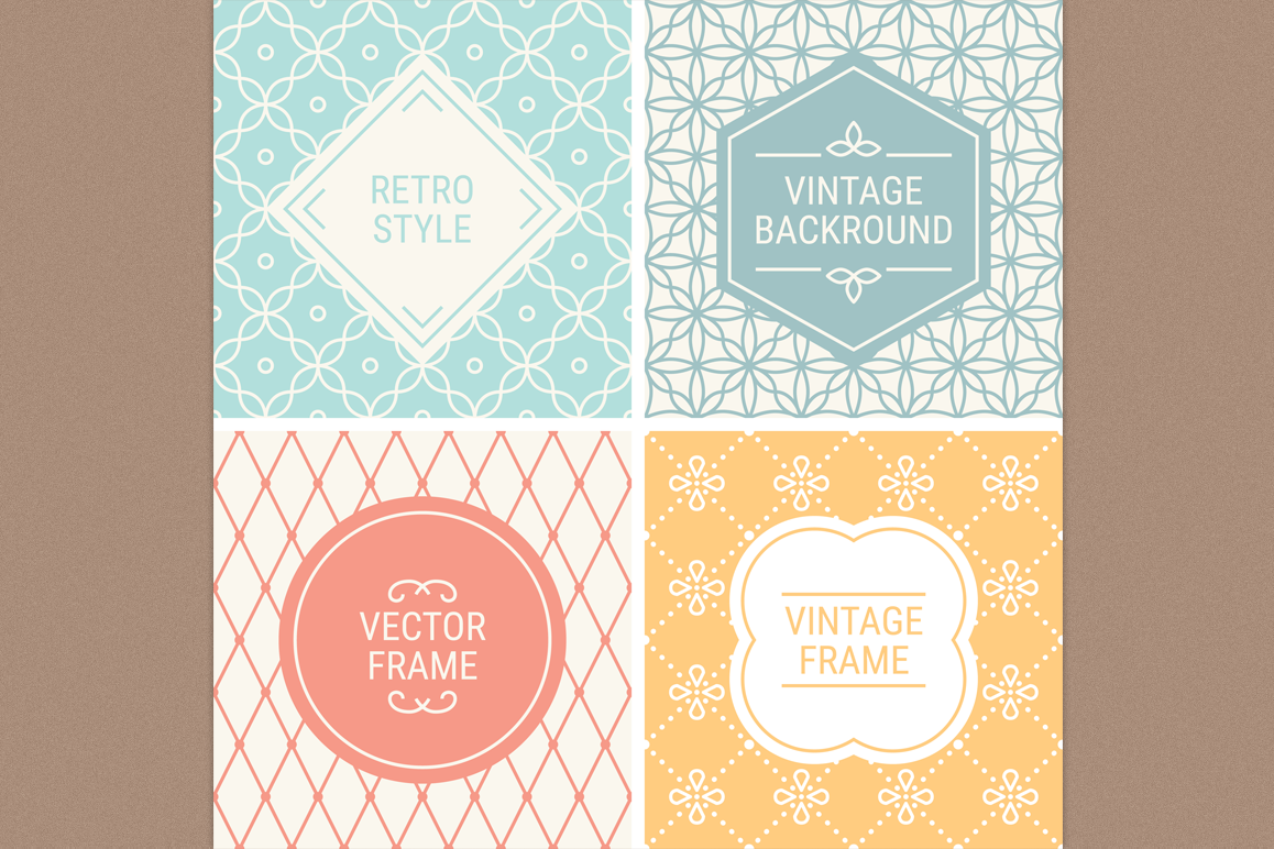 Mono Line Frames and Patterns - Set 8 example image 1