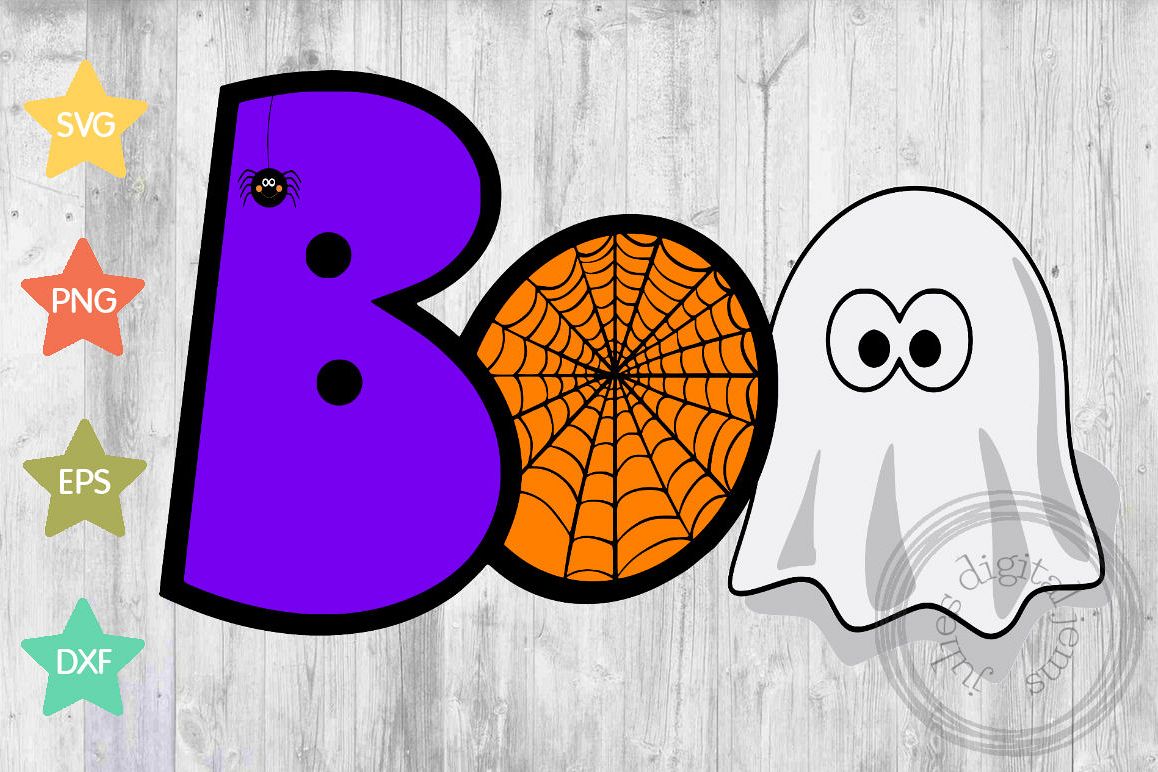 Boo web ghost SVG, Halloween svg, by Julies digital jems example image 1