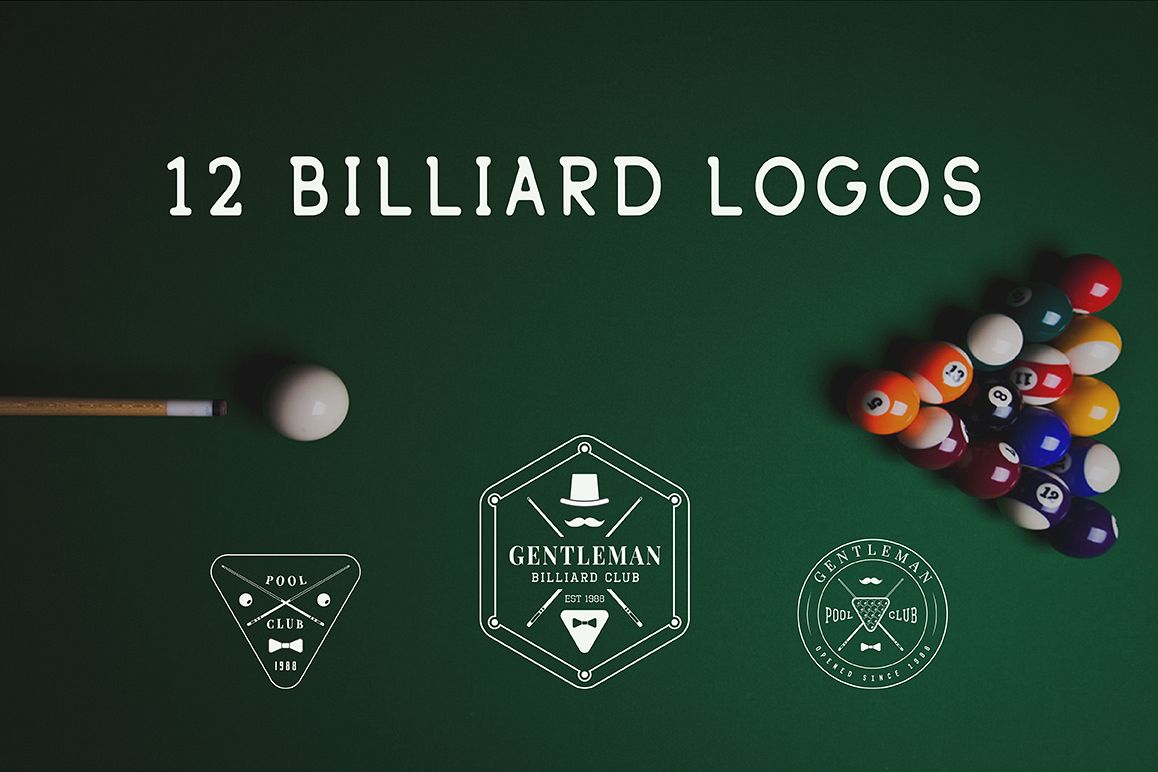 12 Billiard Emblems example image 1