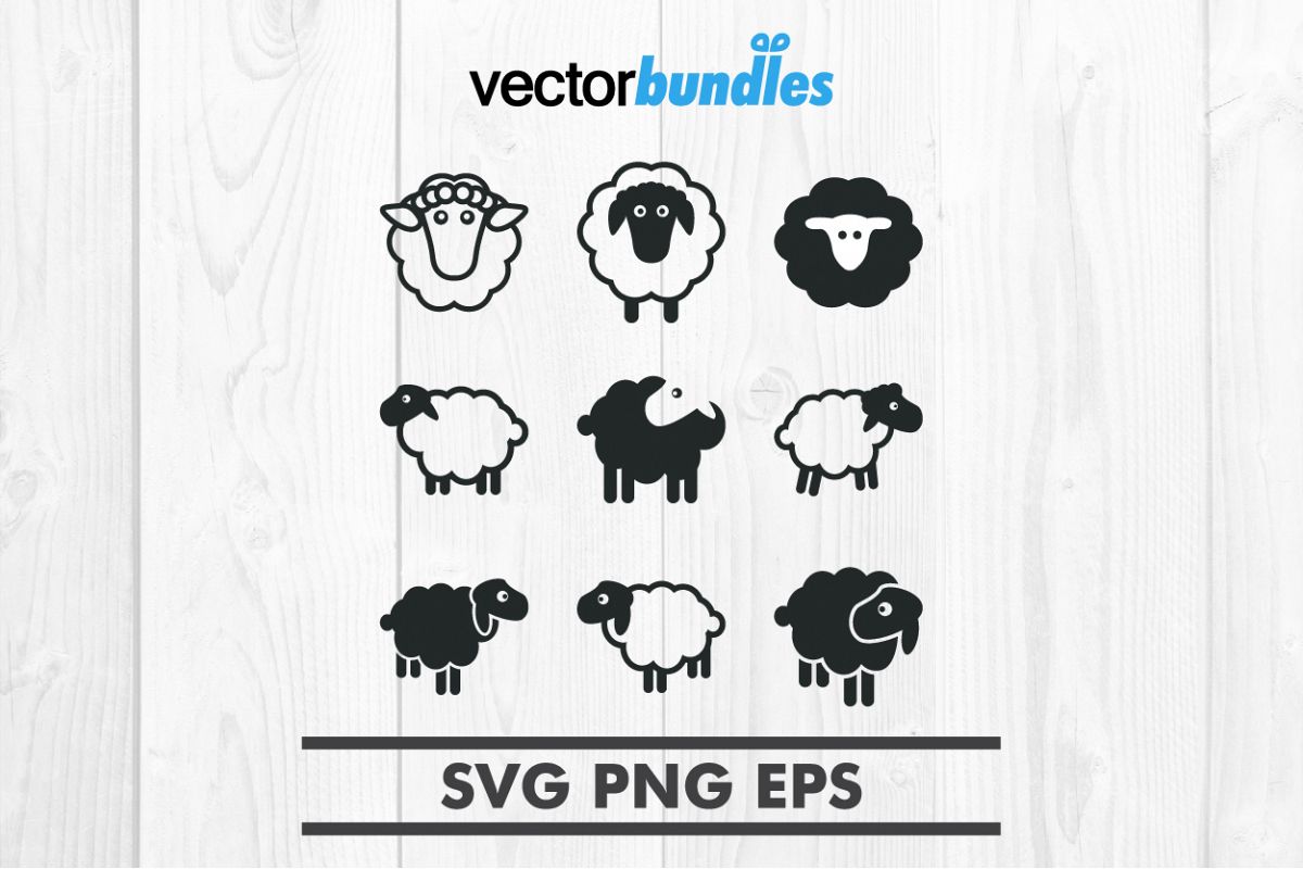 Sheep clip art svg example image 1