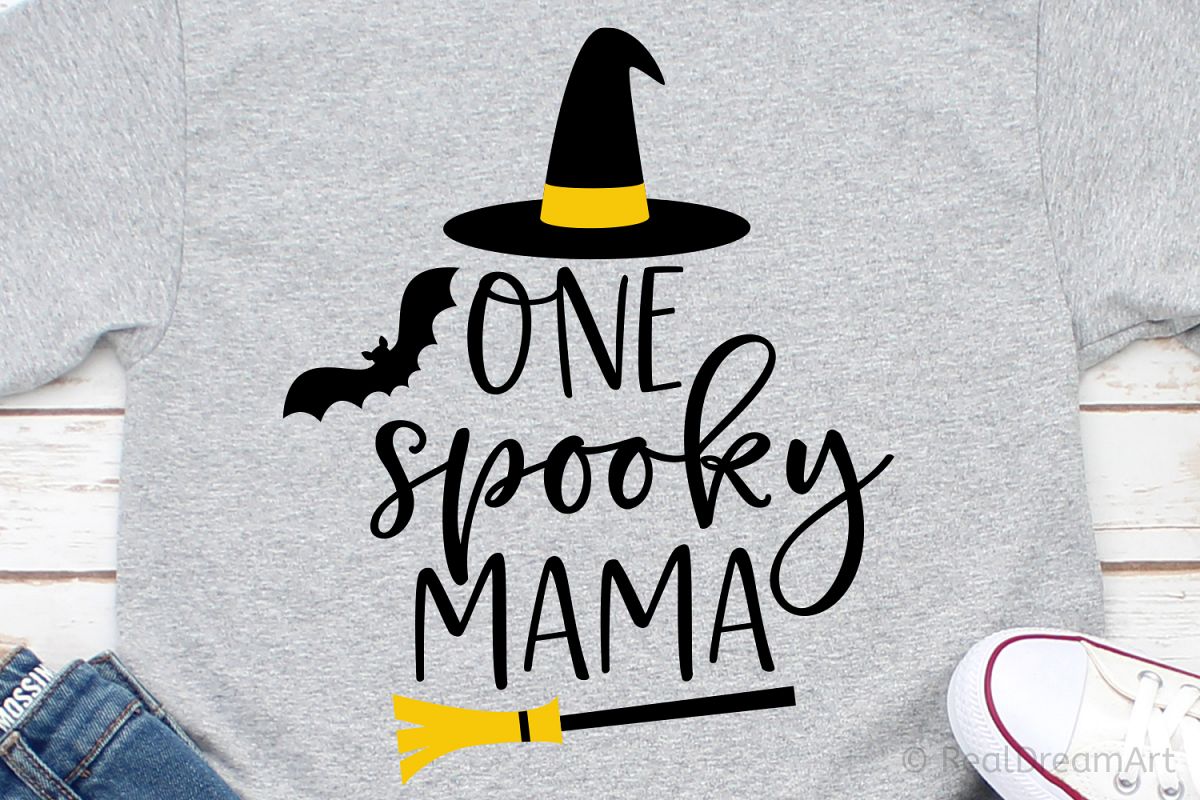 One Spooky Mama SVG, DXF, PNG, EPS example image 1