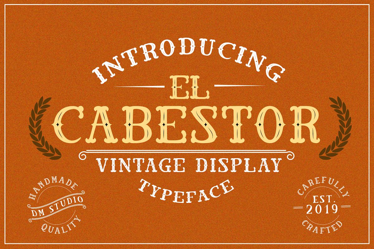 El Cabestor - Vintage Display Typeface & EXTRA example image 1