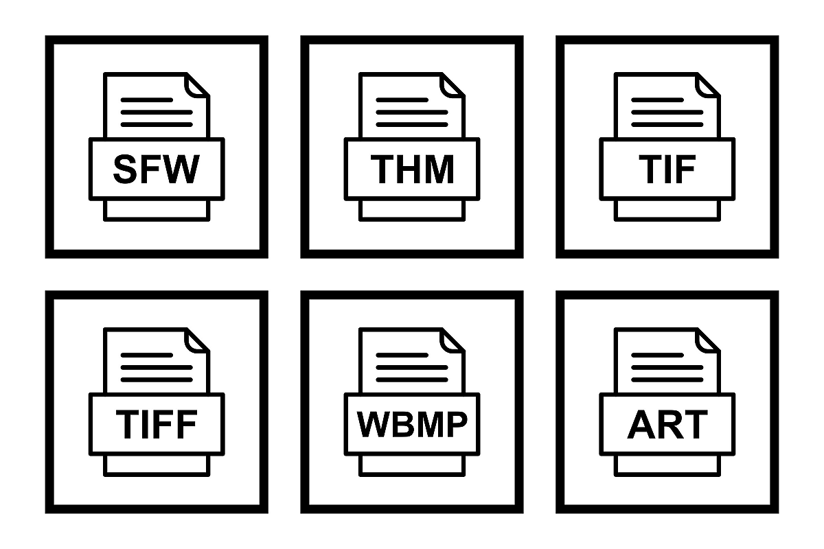 Set Of File Formats Icons example image 1