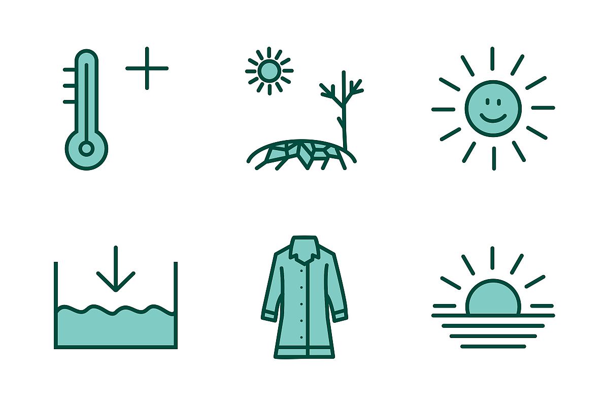 Set Of Weather And Season Icons example image 1