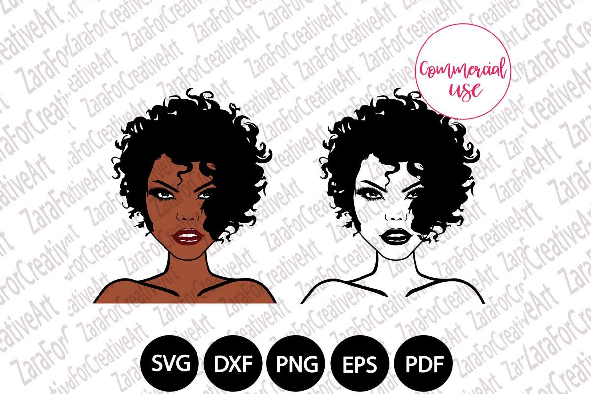 African American woman SVG example image 1
