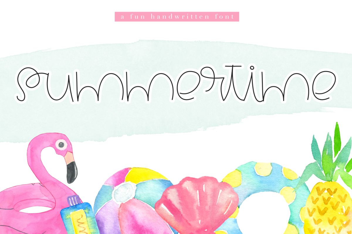 Summertime - A Cute Handwritten Font example image 1
