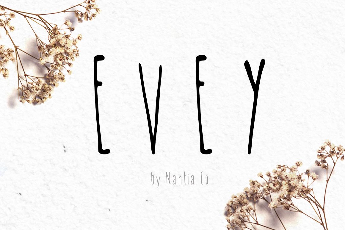 EVEY Handcrafted Multilingual Font | Latin / Greek / Cyrillic example image 1