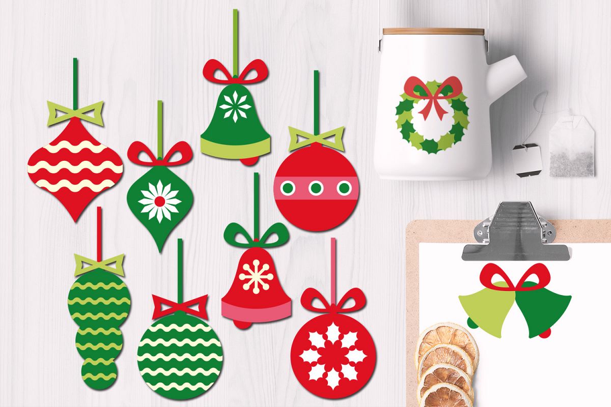 Christmas Hanging Ornaments Illustrations example image 1