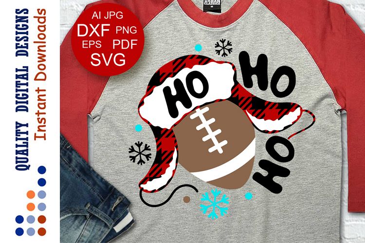 Football svg Hohoho example image 1