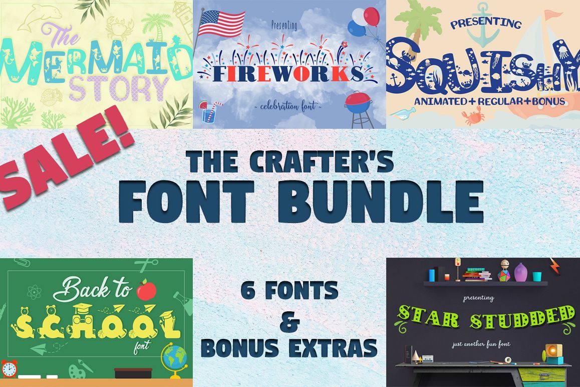 Sale! The Crafters Font Bundle example image 1