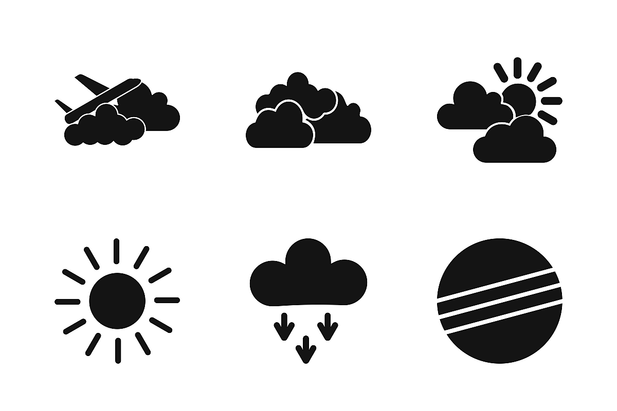 Set Of Weather And Season Icons example image 1