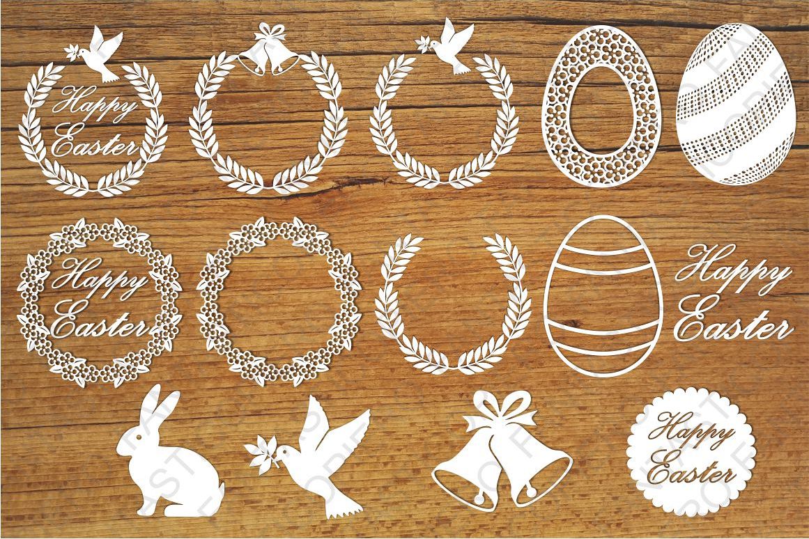 Easter elements SVG files for Silhouette Cameo and Cricut. Easter