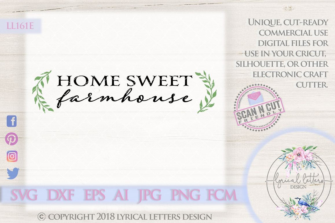 Home Sweet Farmhouse SVG Cut File LL161E example image 1