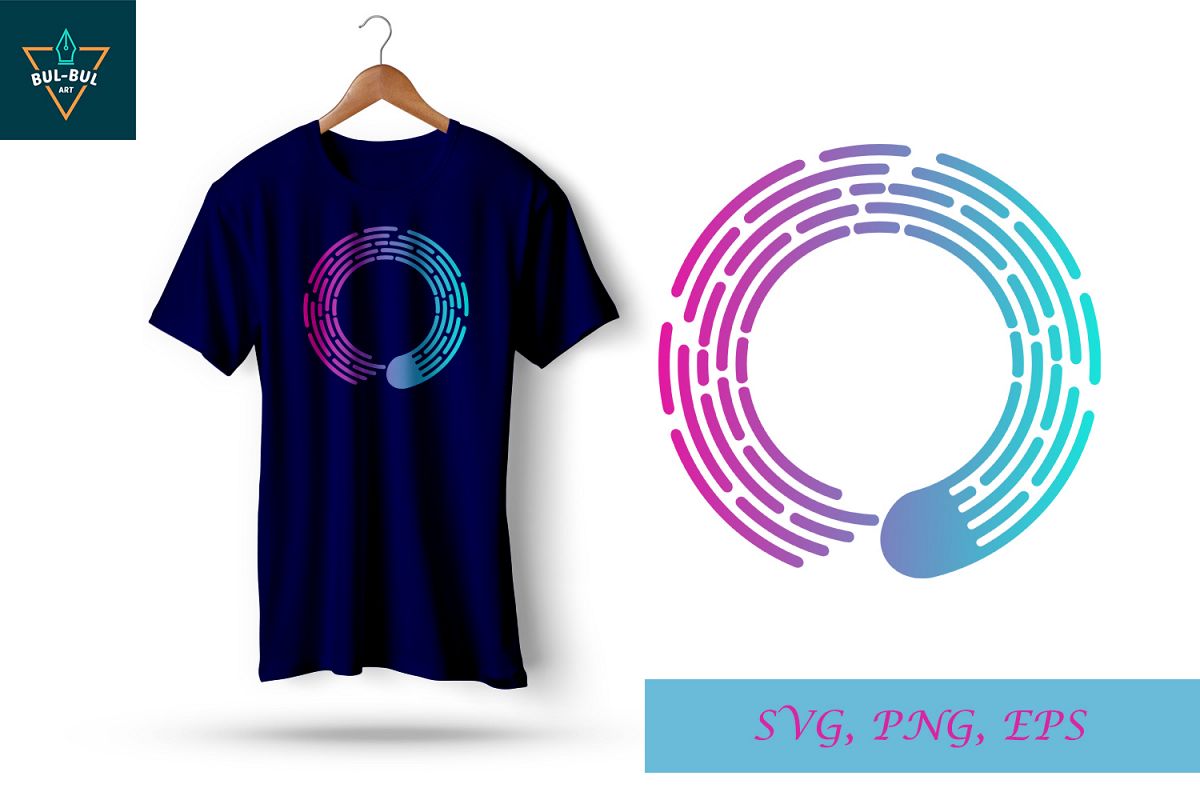 style line shape O svg, svg line, svg file, t-shirt screen printing design example image 1