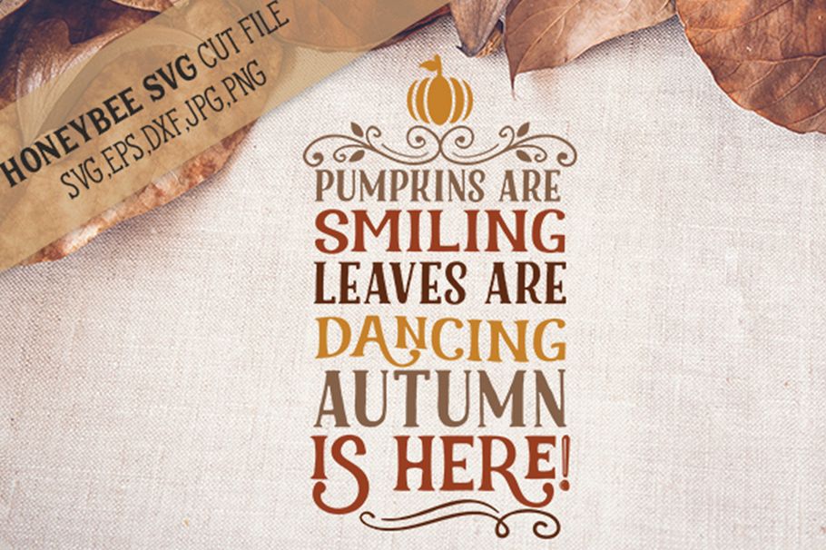 Pumpkins Are Smiling Poem svg example image 1