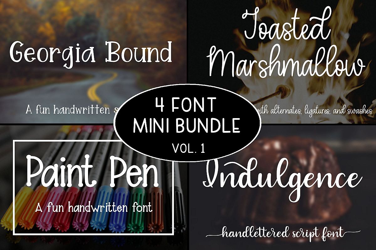 4 Font Mini Bundle - Volume 1 example image 1
