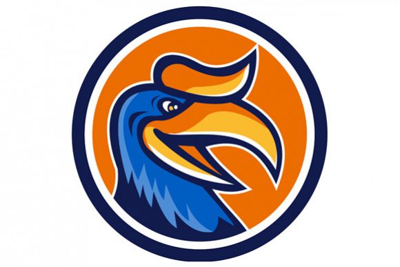 Hornbill Head Circle Retro example image 1