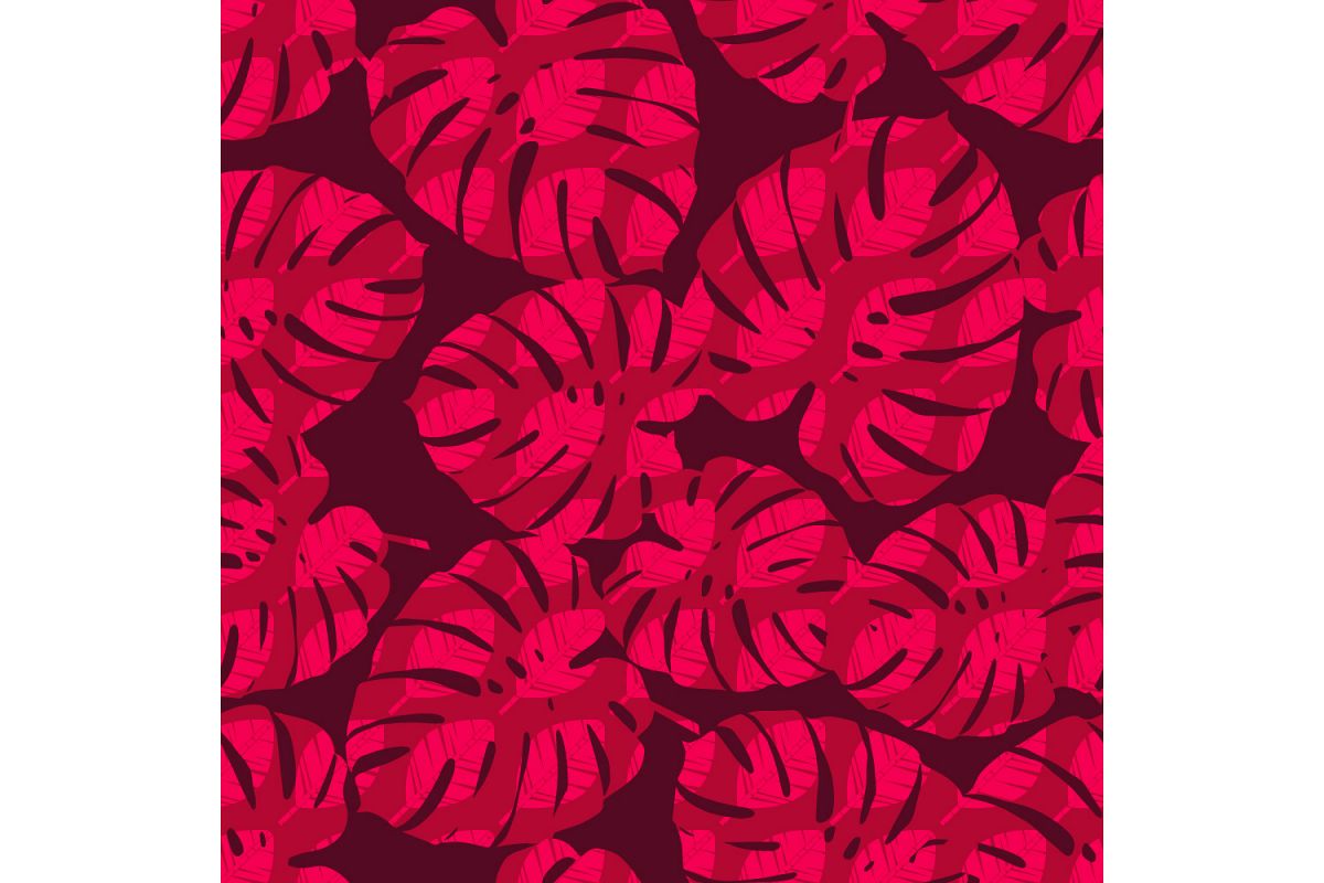 Tropical palm leaves. Set of 10 seamless patterns. example image 1