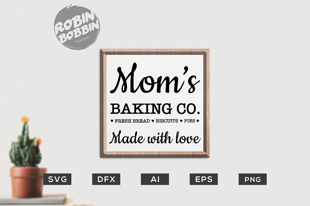 Download Kitchen SVG - Mom's Baking Co. Made With Love SVG (204099) | Cut Files | Design Bundles