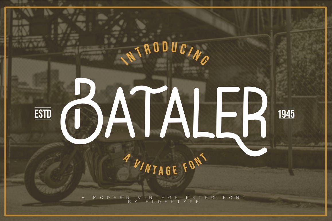 Bataler - Vintage Font example image 1