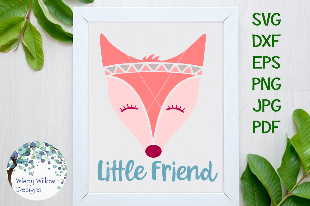 Little Friend Boho Fox SVG example image 1