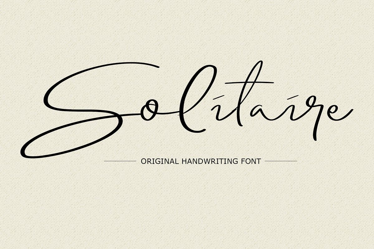 Solitaire Font example image 1