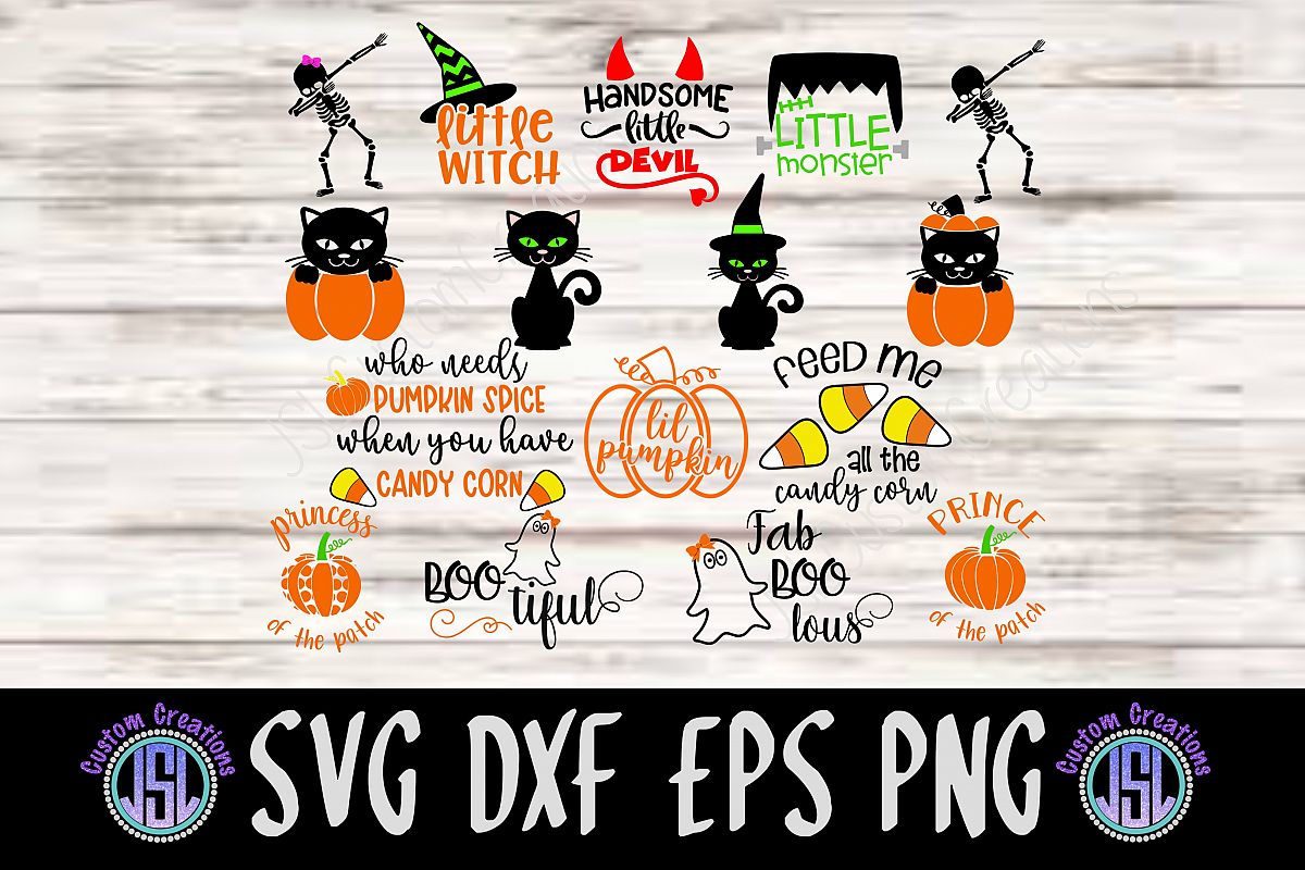 Halloween Kid Bundle Set of 16 | SVG DXF EPS PNG Cut File