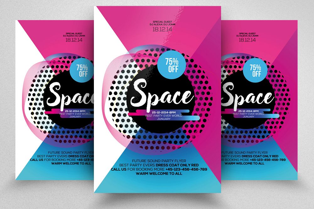 Space Flyer/ Poster Template example image 1