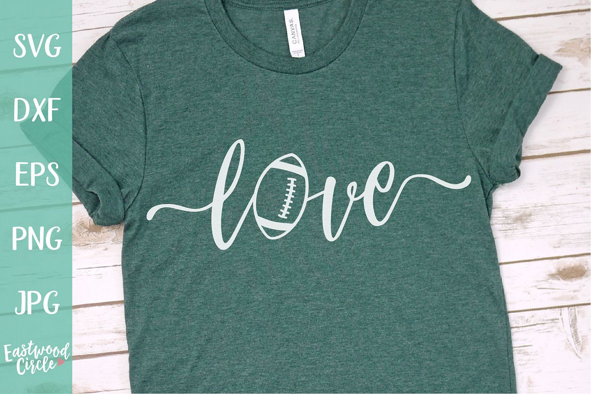 Love with Football - Football SVG File for Crafters example image 1