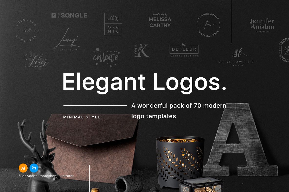 70 Elegant Logos (Extended License) example image 1