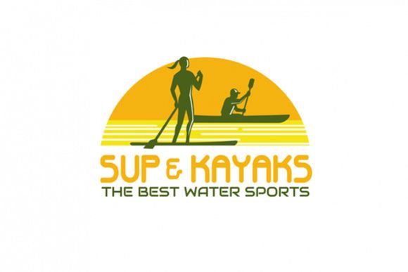 SUP and Kayak Water Sports Retro example image 1