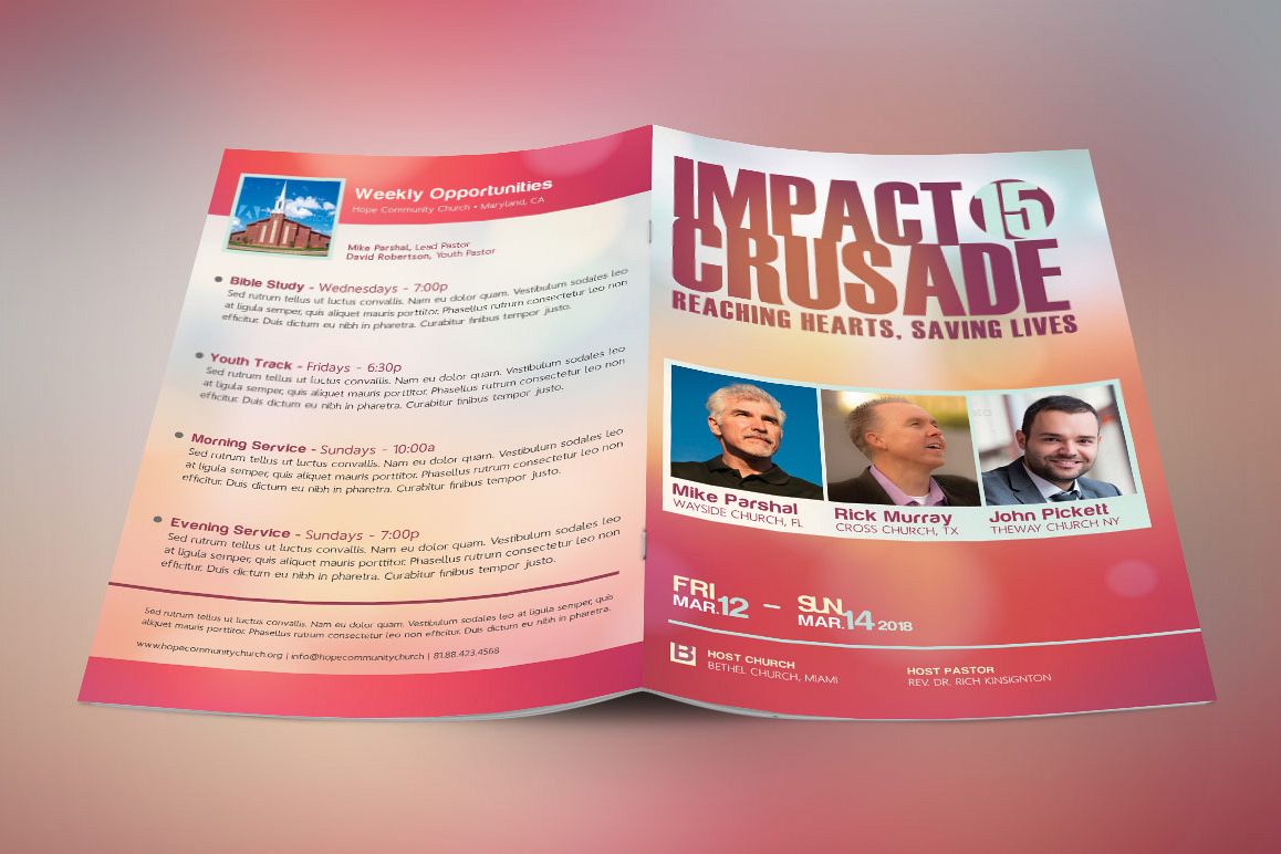 Gospel Crusade Program Template example image 1